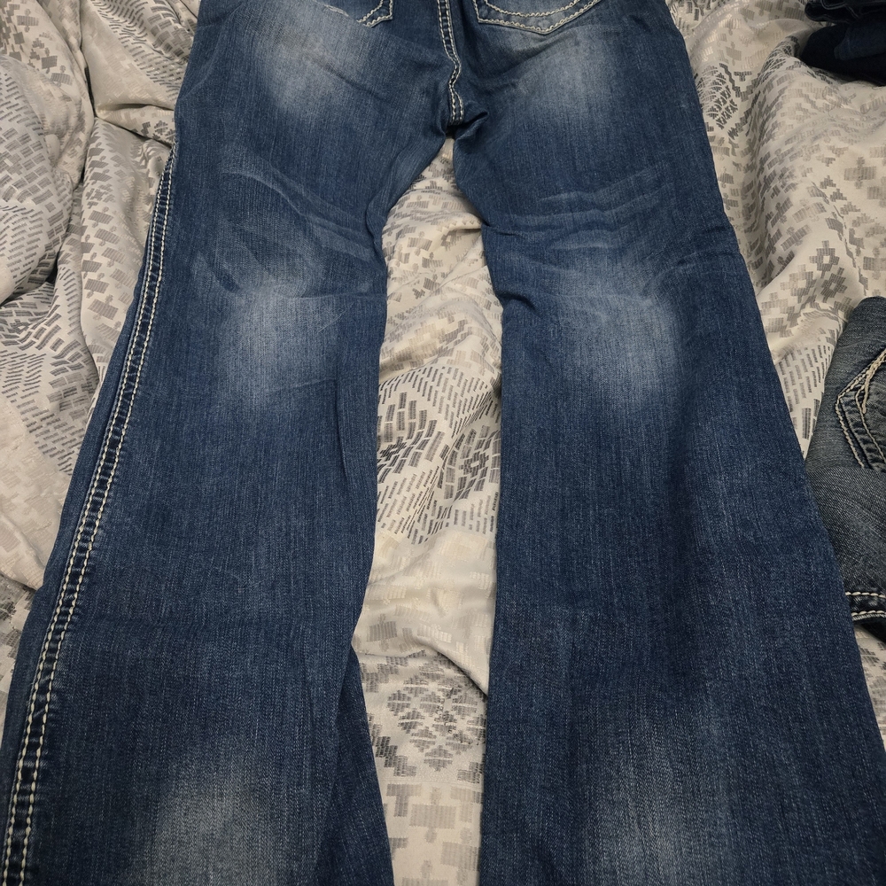 Cowgirl Tuff Women's Boot Cut Jeans - Blue - Picture 3 of 4